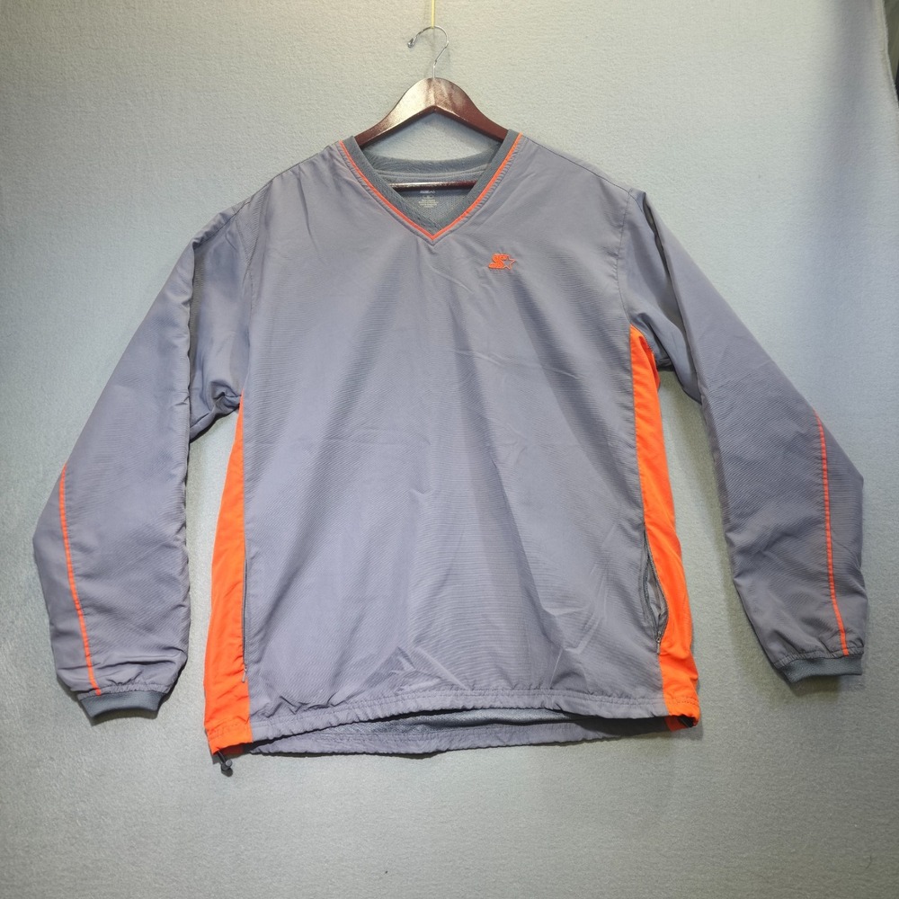 Starter Umpire Windbreaker Men's‎ Flint Gray V Neck Size Medium